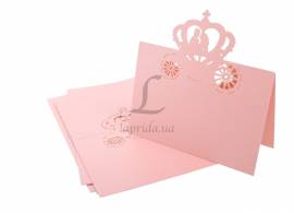 Посадочные карточки "Карета" розовые