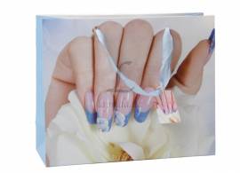 Подарункові пакети "Nails & Flowers" з атласними ручками (M)
