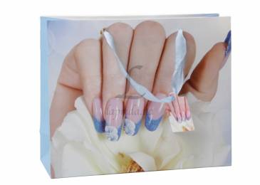 Подарункові пакети "Nails & Flowers" з атласними ручками (42*32*12см) 3-2933
