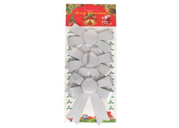Бант новор срібний 3шт 9*13см RN-24105/7181*