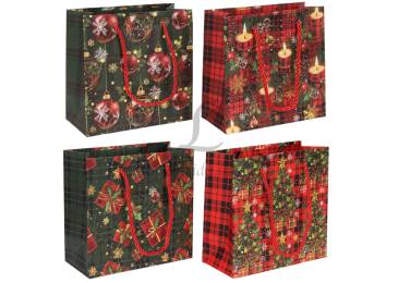 Подарочный пакет новогодний (15*14*7см) 3123-10224