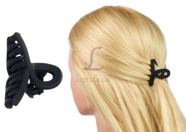 Краб для волос пластиковый черный 4см 1-203370