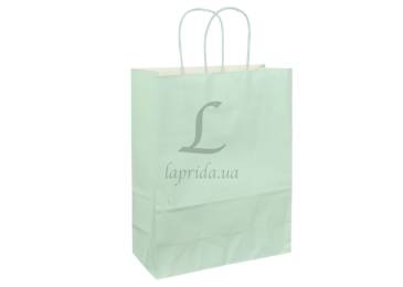 Пакет крафт однотонный вертикальный (32*26*12см) 120г/м² минтол 3123-8733