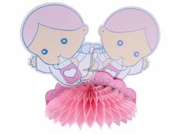 Декор бумажный "Baby girl" розовый