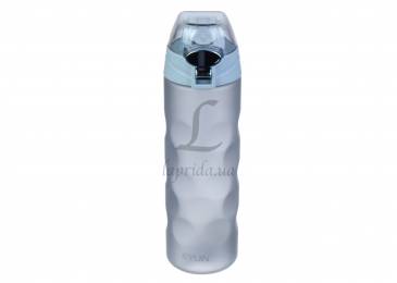 Пляшка спортивна пластикова сіро-синя 700ml 67-3332