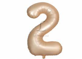 Повітряна куля у формі цифри карамельний "2" 1м 5-81066