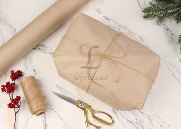 Бумага упаковочная крафт бурая в рулоне (1м х20м) 60г/м2 255-8875