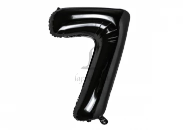 Воздушный шар в форме цифры черный "7" 1м 51-392
