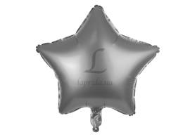 Воздушный шар матовый в форме звезды (серебро)