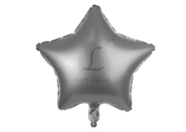 Повітряна кулька матова у формі зірки (срібло)