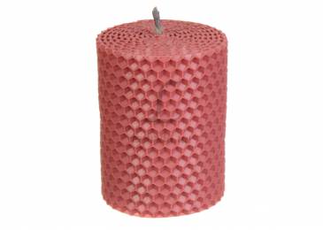 Свічка декоративна (D-6, H-8) #4 рожева 251-8619