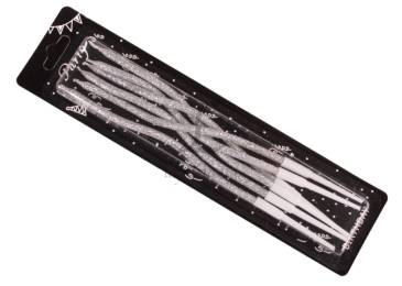 Набор свечей 6шт. 15см (серебро) 5-91140