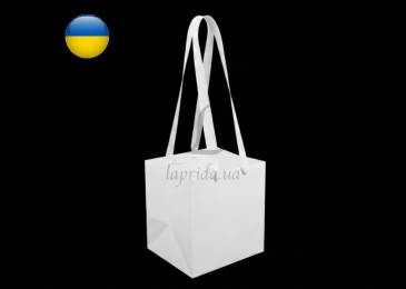 Пакет-переноска для квітів (30*30*30см) білий 2-66927356