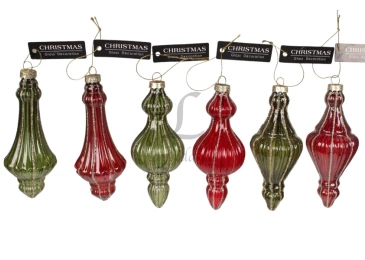 Прикраса скляна різдвяна 15см ABR221040/2719 N [12]*