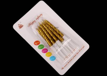 Набір свічок 10шт. 7см (золото)5-91263