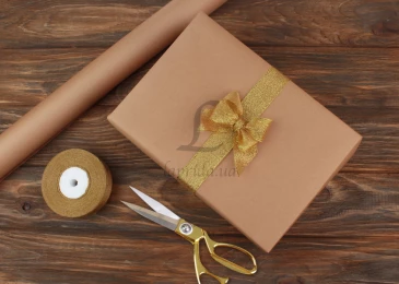 Папір пакувальний  "Тон гірчиця" в рулоні (0,7м х8м) 70г/м2   255-4341