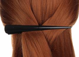 Бічний затискач для волосся металевий 12,5см 1-202069