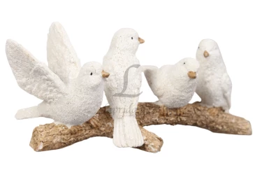Декор Пташки на гілці 16x7x7см білі AAA756960/7860 N*