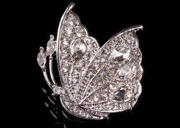Брошь "Бабочка" серебро 1-212686