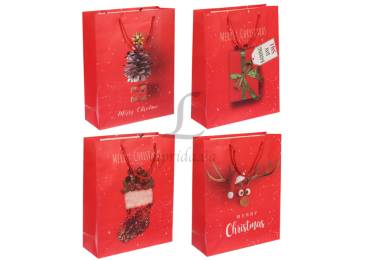 Подарочный пакет новогодний (26*32*10см) 3123-9808