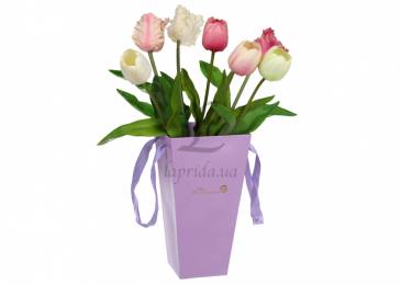 Коробка для квітів пурпурна (15х27х9см) 73-2305