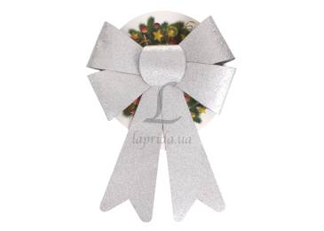 Бант новор срібний 1шт 17*26см RN-24107/7211*