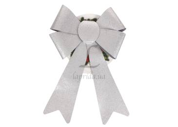 Бант новор срібний 1шт 20*30см RN-24108/7204*