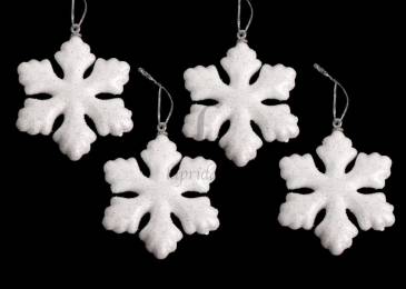 Підвіска сніжинка 8см 6 шт JW24-069/9420*