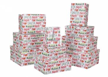 Подарункова коробка новорічна (комплект 10шт.) M10-197 73-2473