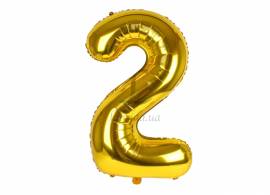 Повітряна кулька цифра "2" золото
