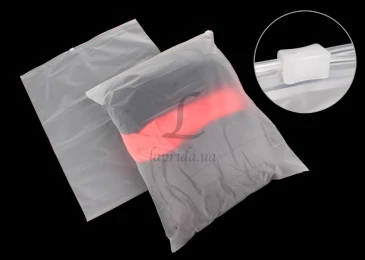 Пакет слайдер із білим замком 400х500 мм 70 мкм білий матовий 31-059