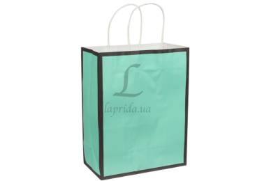 Пакет крафт однотонный вертикальный (27*21*11см) 120г/м² минт 3123-8122