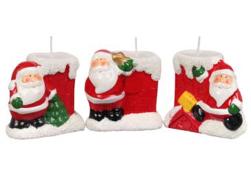 Декор Свічка новорічна Санта 2 види 7.3*5*7.5см 2206/6343[4]*