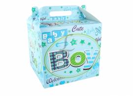 Коробка сборная "Cute baby boy" голубая