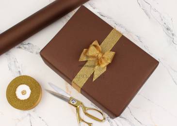Папір пакувальний  "Тон шоколад+шоколад" в рулоні (8м х0,7м) 100г/м2  квм 255-6918