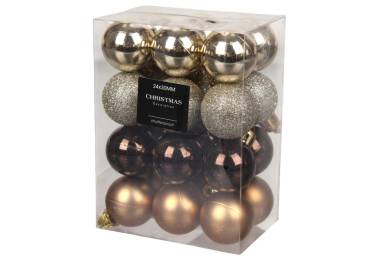 Набір куль 24шт 24x30мм бурштинова прозора AVS100040/5280 N*