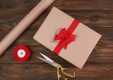 Папір пакувальний "Тон персиковий+тон персиковий" в рулоні  (0,7м х8м) 70г/м2  255-4327