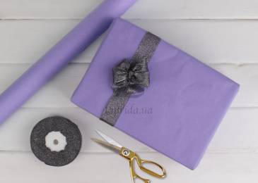 Бумага упаковочная крашенная в смеси фиолетовая в рулоне (8м*0,58м) 65г/м² 255-3627