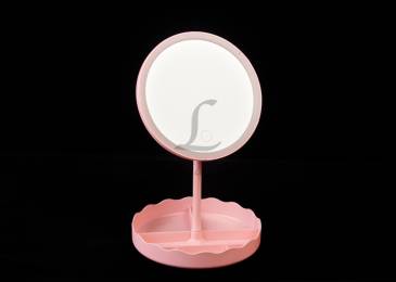 Дзеркало настільне LED рожеве 1-217094