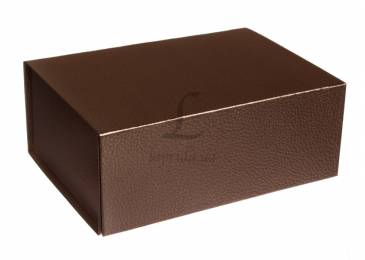 Итальянская подарочная коробка коричневая (23*16 см)
