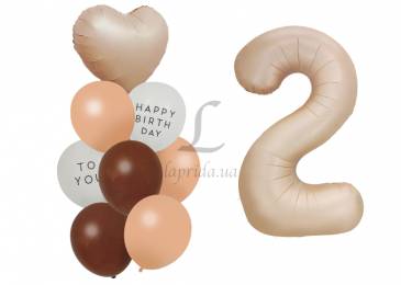 Комплект воздушных шаров "Happy Birthday" "2" 5-81677