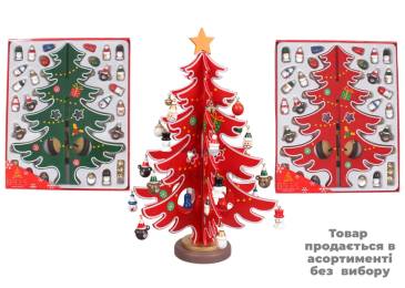 Декор Ялинка об'ємна з персонажами  29,5*7,5см/5834*