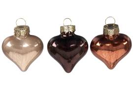 Набір ялинкових прикрас скло 12шт коричнева ARB107040/8199 N*