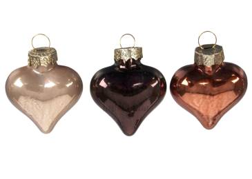 Набір ялинкових прикрас скло 12шт коричнева ARB107040/8199 N*