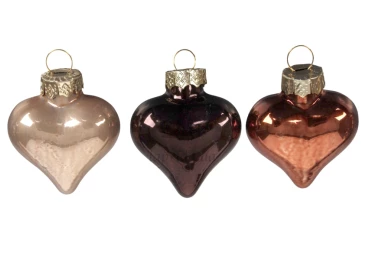 Набір ялинкових прикрас скло 12шт коричнева ARB107040/8199 N*