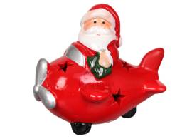 Декор Санта/Сніговик В літаку Led 2 види 10.5*7.8*9.3см KK23025A/6480*