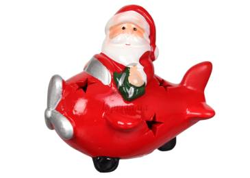 Декор Санта/Сніговик В літаку Led 2 види 10.5*7.8*9.3см KK23025A/6480*