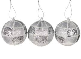 Куля різдвяна 80мм блиск срібна AWT000310/3975 N [12]*