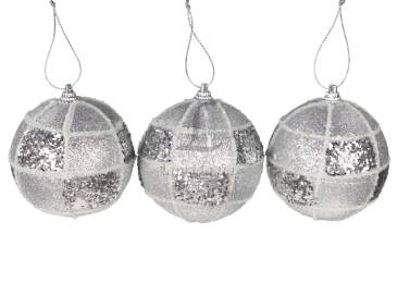 Куля різдвяна 80мм блиск срібна AWT000310/3975 N [12]*