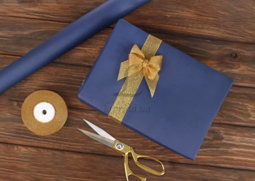 Папір пакувальний "Тон синій+тон синій" в рулоні (0,7м х8м) 70г/м2 255-3870